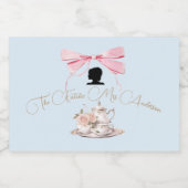 Étiquettes Pour Bouteilles De Vin Mousseux Elégante Fête des mariées Regency Bow Silhouette B (Étiquettes simples)