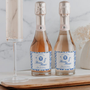 Étiquettes Pour Bouteilles De Vin Mousseux Elle a Trouvé Sa Bachelorette Honey Blue Grèce