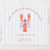 Étiquettes Pour Bouteilles De Vin Mousseux Elle a trouvé sa Maine Squeeze Baby Shower (Étiquettes simples)