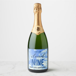 Étiquettes Pour Bouteilles De Vin Mousseux Elle est au septième ciel ! Enterrement de vie de
