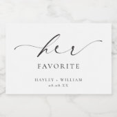 Étiquettes Pour Bouteilles De Vin Mousseux Ellesmere Sa Faveur Préférée (Étiquettes simples)