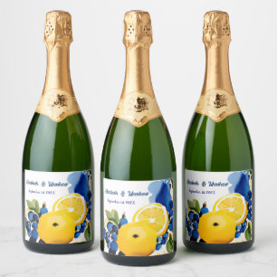 Étiquettes Pour Bouteilles De Vin Mousseux Ensemble de Étiquettes de nourriture et de boisson