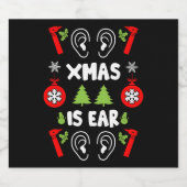 Étiquettes Pour Bouteilles De Vin Mousseux ENT Doctor Christmas (Étiquettes simples)