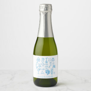 Étiquettes Pour Bouteilles De Vin Mousseux enterrement de vie de jeune fille personnalisé pla