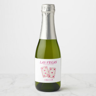Étiquettes Pour Bouteilles De Vin Mousseux enterrement de vie de jeune fille rose à Las Vegas
