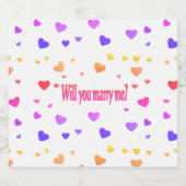 Étiquettes Pour Bouteilles De Vin Mousseux Épouse-moi, (Étiquettes simples)