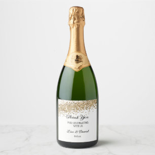 Étiquettes Pour Bouteilles De Vin Mousseux Étiquettes de bouteille de vin mousseux de mariage