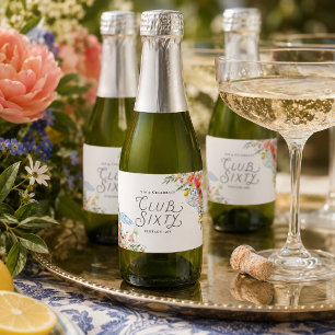 Étiquettes Pour Bouteilles De Vin Mousseux Étiquettes de Champagne Jardin Côtiers Club Soixan