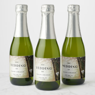 Étiquettes Pour Bouteilles De Vin Mousseux Evermore Accueil du Mariage de la forêt fée ench