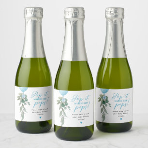 Étiquettes Pour Bouteilles De Vin Mousseux Faites-le sauter quand elle fait éclater le ballon