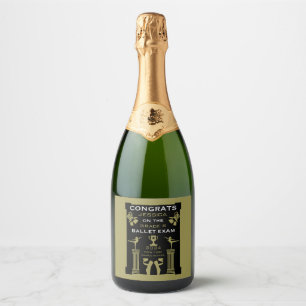 Étiquettes Pour Bouteilles De Vin Mousseux Félicitations à Ballet Dance