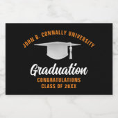 Étiquettes Pour Bouteilles De Vin Mousseux Félicitations à Black Orange (Étiquettes simples)