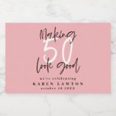 Étiquettes Pour Bouteilles De Vin Mousseux Fête de 50 ans (Étiquettes simples)