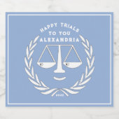 Étiquettes Pour Bouteilles De Vin Mousseux Fête de l'enseignement de droit (Étiquettes simples)