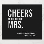 Étiquettes Pour Bouteilles De Vin Mousseux Fête de Mariage Simple Typographie (Étiquettes simples)