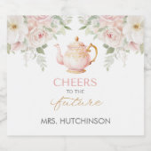 Étiquettes Pour Bouteilles De Vin Mousseux Fête de Mariée Tea Party (Étiquettes simples)