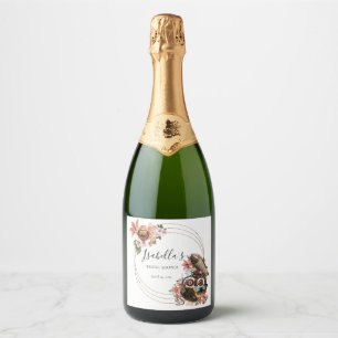 Étiquettes Pour Bouteilles De Vin Mousseux Fête des mariées à vapeur
