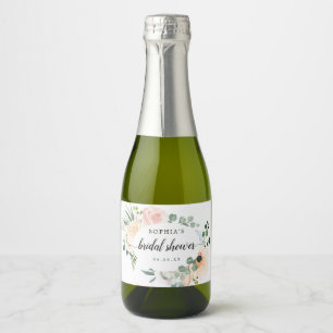 Étiquettes Pour Bouteilles De Vin Mousseux Fête des mariées Fleur Jolie Étiquettes de vins ét