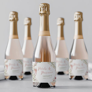 Étiquettes Pour Bouteilles De Vin Mousseux Fête des mariées Mariage des pétales et du ministè