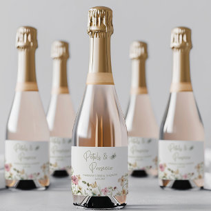 Étiquettes Pour Bouteilles De Vin Mousseux Fête des mariées Mariage des pétales et du ministè