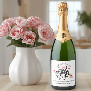 Étiquettes Pour Bouteilles De Vin Mousseux Fête des mères pour les agents immobiliers Remer