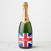 Étiquettes Pour Bouteilles De Vin Mousseux Fête du Brexit (Devant)