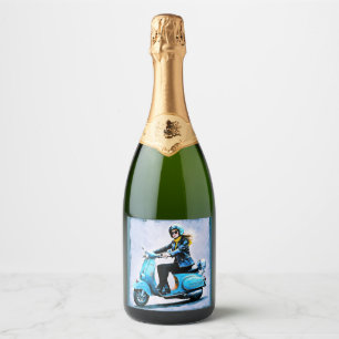 Étiquettes Pour Bouteilles De Vin Mousseux "Fiamma" "Corsa Elegante" - Élégante balade
