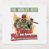 Étiquettes Pour Bouteilles De Vin Mousseux Fisherman (Étiquettes simples)