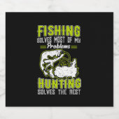 Étiquettes Pour Bouteilles De Vin Mousseux Fishing Solves Most Of My Problems (Étiquettes simples)