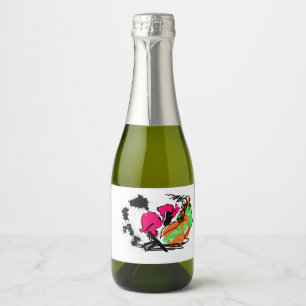 Étiquettes Pour Bouteilles De Vin Mousseux Flamant rose WILDONE 