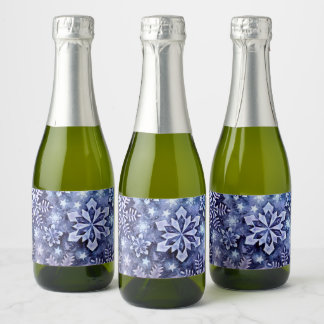Étiquettes Pour Bouteilles De Vin Mousseux Flèches bleues