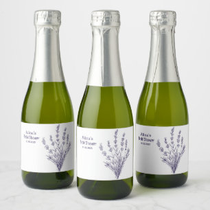 Étiquettes Pour Bouteilles De Vin Mousseux Fleurs de lavande française de marque personnalisé