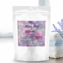 Fleurs roses et violettes Sels de bain étanches Ét