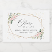 Étiquettes Pour Bouteilles De Vin Mousseux Fleurs roses, Fleurs blanches, Boho, Fête des mari (Étiquettes simples)