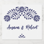 ÉTIQUETTES POUR BOUTEILLES DE VIN MOUSSEUX FLEURS TALAVERA (Étiquettes simples)