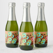 Étiquettes Pour Bouteilles De Vin Mousseux Fleurs Zinnia Elegans (Bouteilles)