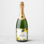 Étiquettes Pour Bouteilles De Vin Mousseux Flore de tournesol (Devant)