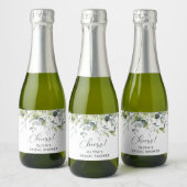 Étiquettes Pour Bouteilles De Vin Mousseux Foliage eucalyptus douche nuptiale Sparkling Wine (Bouteilles)