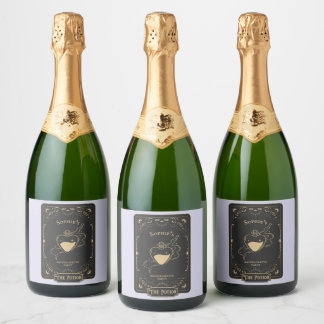 Étiquettes Pour Bouteilles De Vin Mousseux Fortune Esotérique Tarot Lilac