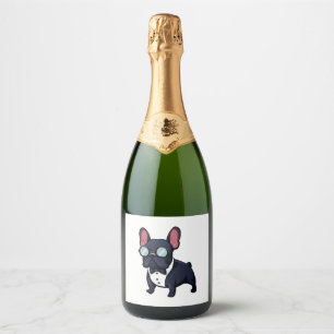 Étiquettes Pour Bouteilles De Vin Mousseux Frenchie le gentleman