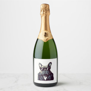 Étiquettes Pour Bouteilles De Vin Mousseux Frenchie L'Homme Du Parti