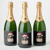 Étiquettes Pour Bouteilles De Vin Mousseux Funny Dachshund Christmas Dear Santa I Can Explain (Bouteilles)