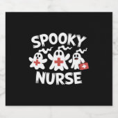 Étiquettes Pour Bouteilles De Vin Mousseux Funny Nurse Halloween (Étiquettes simples)