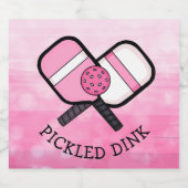 Étiquettes Pour Bouteilles De Vin Mousseux Funny Pickleball Pun (Étiquettes simples)