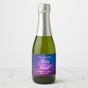 Étiquettes Pour Bouteilles De Vin Mousseux Galaxy Stars Mariage Faveur