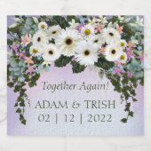 Étiquettes Pour Bouteilles De Vin Mousseux Gerbera Daisies Mariage de swag (Étiquettes simples)