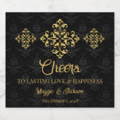 Étiquettes Pour Bouteilles De Vin Mousseux Glam du soir (Étiquettes simples)