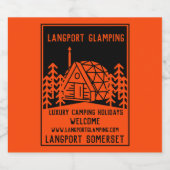 Étiquettes Pour Bouteilles De Vin Mousseux Glamping De Luxe (Étiquettes simples)