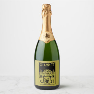Étiquettes Pour Bouteilles De Vin Mousseux Glamping De Luxe