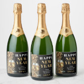 Étiquettes Pour Bouteilles De Vin Mousseux Gold Champagne New Year's Eve Party (Bouteilles)